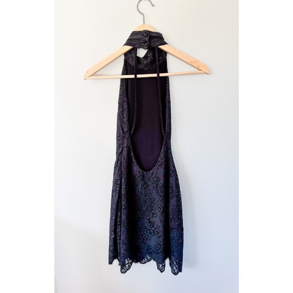 Love for Lemons Black Lace Halter Mini Dress - Picture 8 of 12